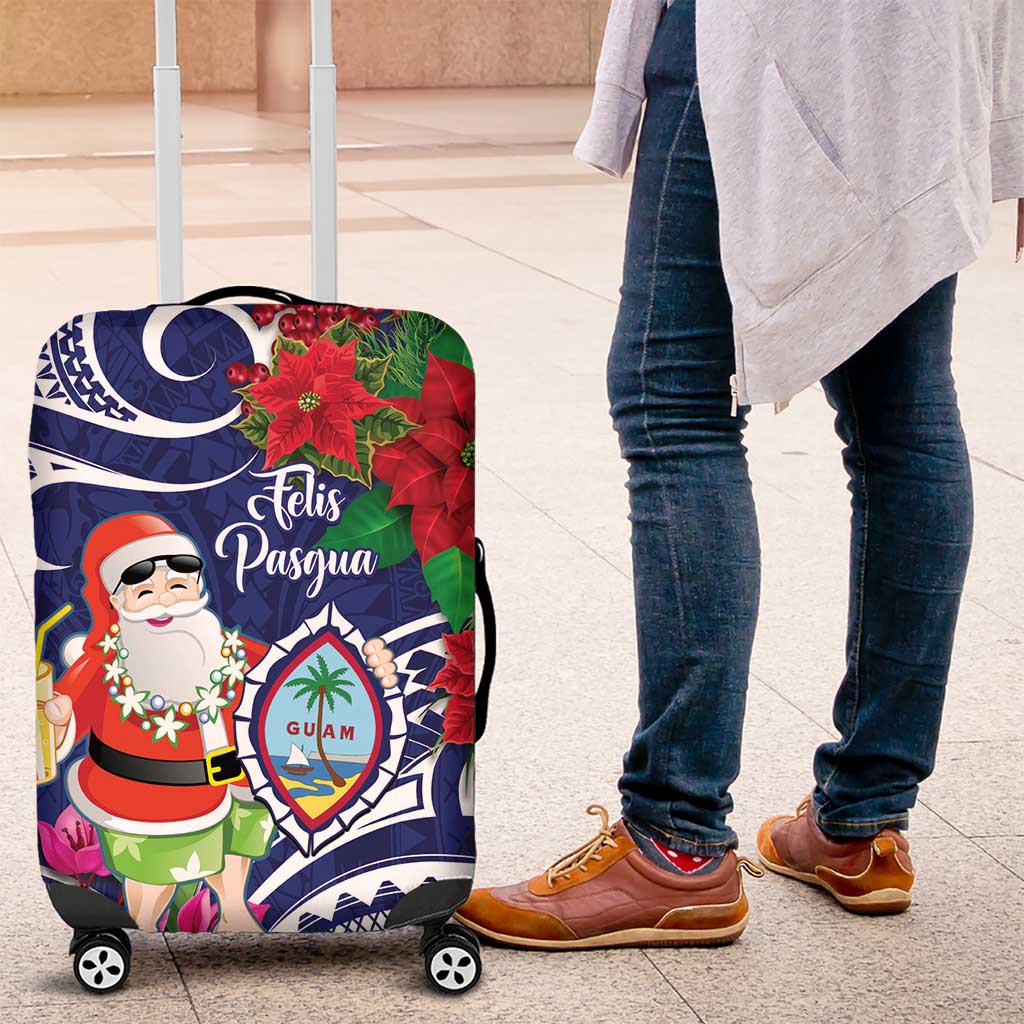 Guam Christmas Luggage Cover Poinsettia With Bougainvillea - Felis Pasgua!