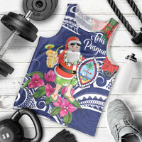 Guam Christmas Men Tank Top Poinsettia With Bougainvillea - Felis Pasgua! LT14 - Polynesian Pride