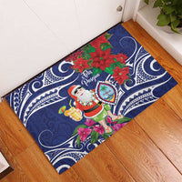 Guam Christmas Rubber Doormat Poinsettia With Bougainvillea - Felis Pasgua! LT14 - Polynesian Pride