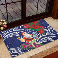 Guam Christmas Rubber Doormat Poinsettia With Bougainvillea - Felis Pasgua! LT14 - Polynesian Pride