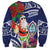 Guam Christmas Sweatshirt Poinsettia With Bougainvillea - Felis Pasgua!