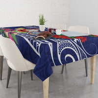 Guam Christmas Tablecloth Poinsettia With Bougainvillea - Felis Pasgua! LT14 - Polynesian Pride