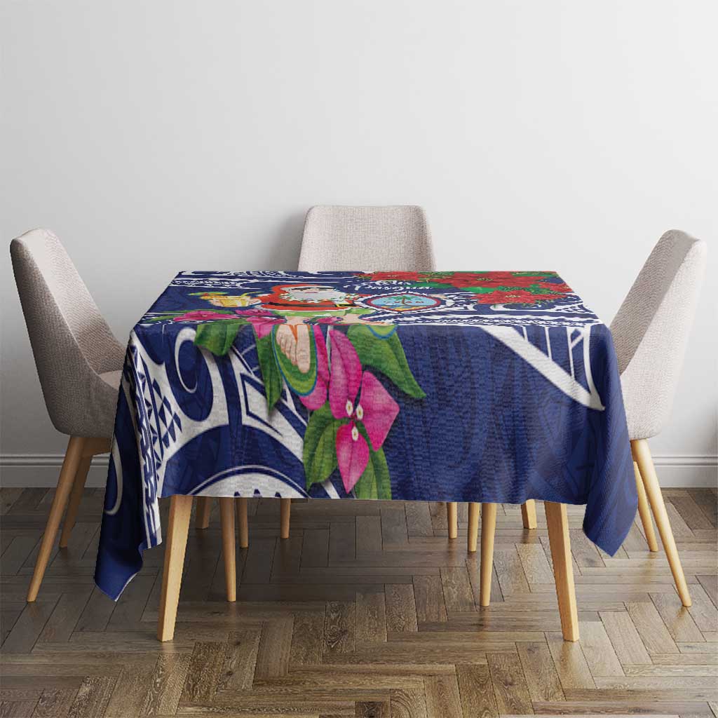 Guam Christmas Tablecloth Poinsettia With Bougainvillea - Felis Pasgua! LT14 - Polynesian Pride
