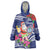 Guam Christmas Wearable Blanket Hoodie Poinsettia With Bougainvillea - Felis Pasgua!