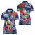 Guam Christmas Women Polo Shirt Poinsettia With Bougainvillea - Felis Pasgua!