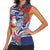 Guam Christmas Women Sleeveless Polo Shirt Poinsettia With Bougainvillea - Felis Pasgua!