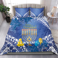 Hanukkah Jewish Festival Bedding Set It's Lit - Polynesian Pattern