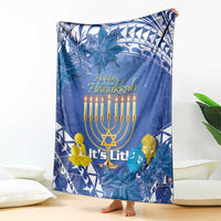 Hanukkah Jewish Festival Blanket It's Lit - Polynesian Pattern LT14 - Polynesian Pride