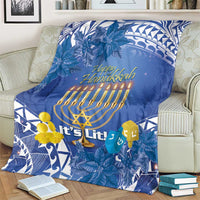 Hanukkah Jewish Festival Blanket It's Lit - Polynesian Pattern LT14 - Polynesian Pride