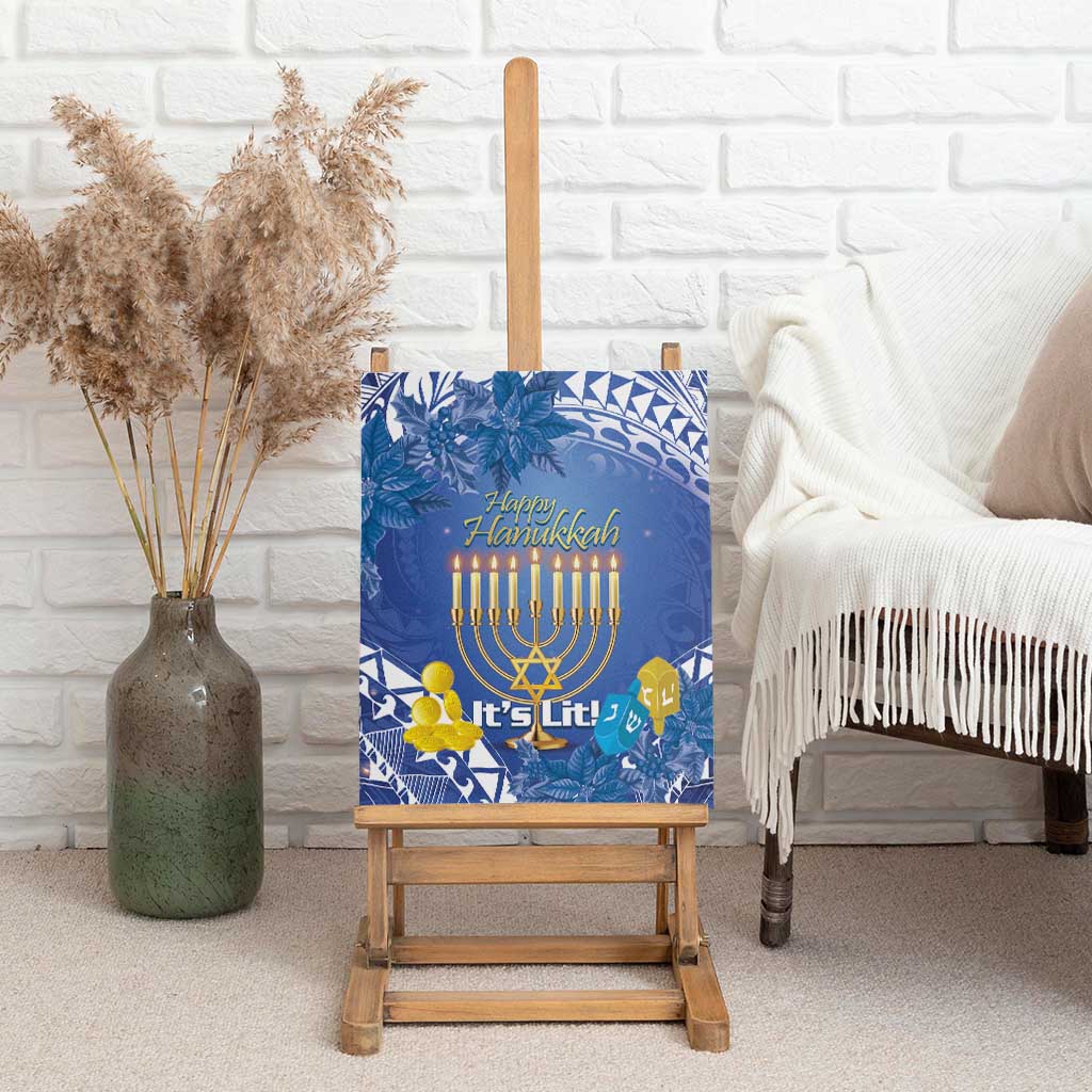 Hanukkah Jewish Festival Canvas Wall Art It's Lit - Polynesian Pattern LT14 - Polynesian Pride