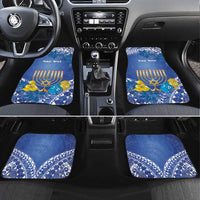 Hanukkah Jewish Festival Car Mats It's Lit - Polynesian Pattern LT14 Set 4pcs Blue - Polynesian Pride