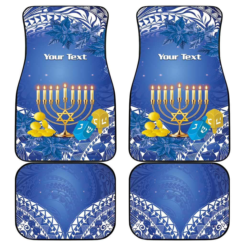 Hanukkah Jewish Festival Car Mats It's Lit - Polynesian Pattern LT14 - Polynesian Pride