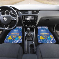 Hanukkah Jewish Festival Car Mats It's Lit - Polynesian Pattern LT14 Set 2pcs - Front Blue - Polynesian Pride