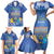 Personalised Hanukkah Jewish Festival Family Matching Short Sleeve Bodycon Dress and Hawaiian Shirt It's Lit - Polynesian Pattern