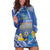 Personalised Hanukkah Jewish Festival Hoodie Dress It's Lit - Polynesian Pattern