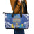 Hanukkah Jewish Festival Leather Tote Bag It's Lit - Polynesian Pattern