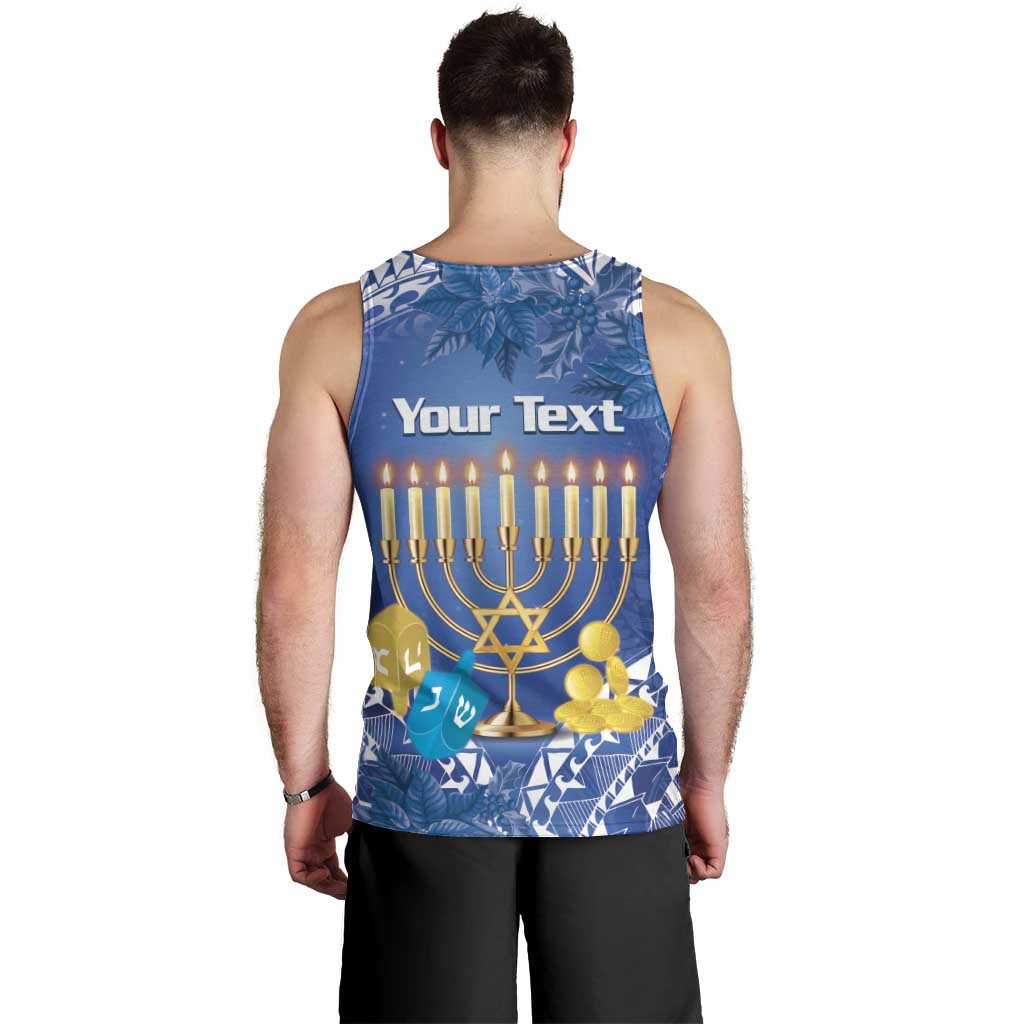 Personalised Hanukkah Jewish Festival Men Tank Top It's Lit - Polynesian Pattern LT14 - Polynesian Pride