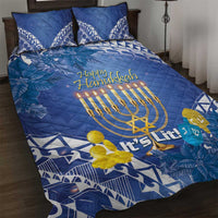 Hanukkah Jewish Festival Quilt Bed Set It's Lit - Polynesian Pattern LT14 Blue - Polynesian Pride