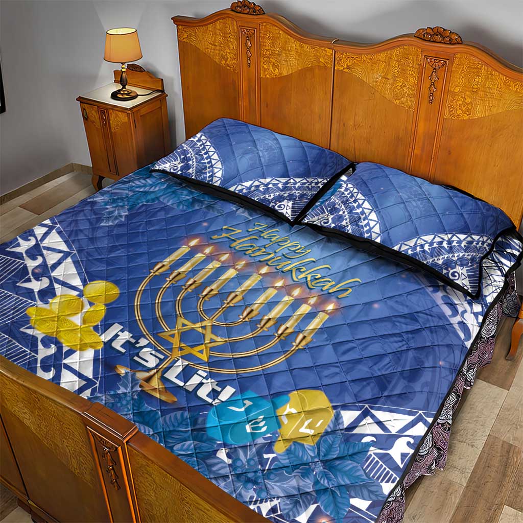 Hanukkah Jewish Festival Quilt Bed Set It's Lit - Polynesian Pattern LT14 - Polynesian Pride