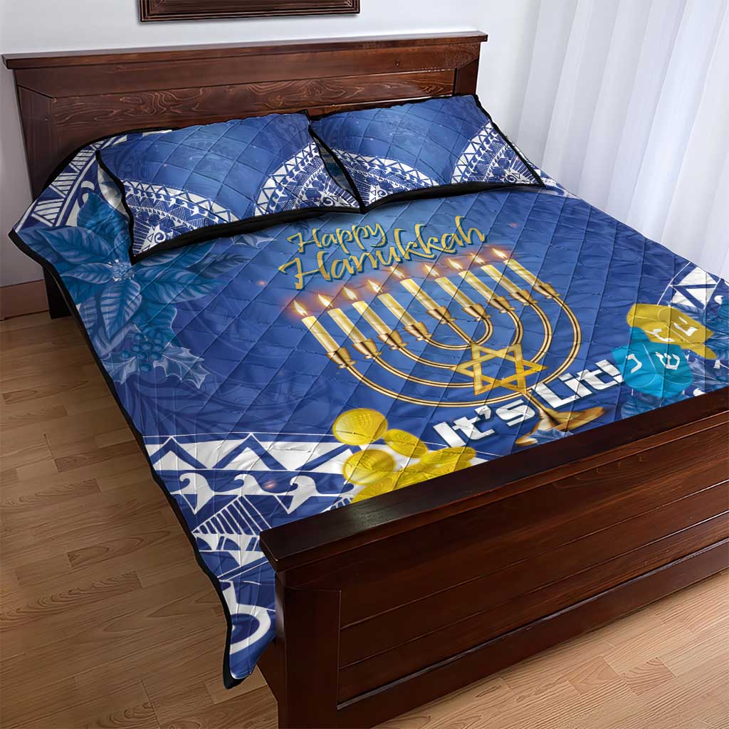 Hanukkah Jewish Festival Quilt Bed Set It's Lit - Polynesian Pattern LT14 - Polynesian Pride