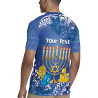 Personalised Hanukkah Jewish Festival Rugby Jersey It's Lit - Polynesian Pattern