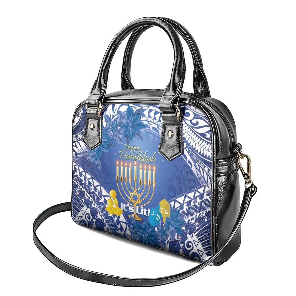 Hanukkah Jewish Festival Shoulder Handbag It's Lit - Polynesian Pattern