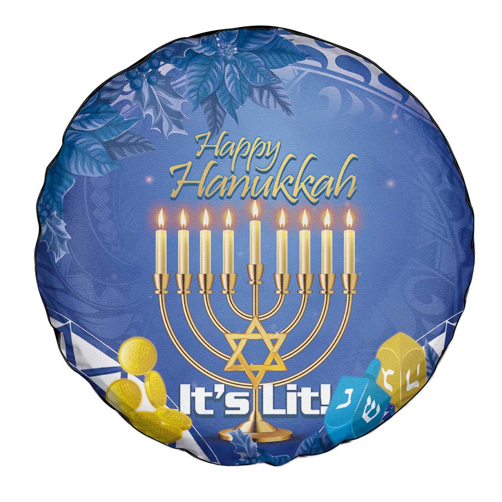 Hanukkah Jewish Festival Spare Tire Cover It's Lit - Polynesian Pattern LT14 - Polynesian Pride