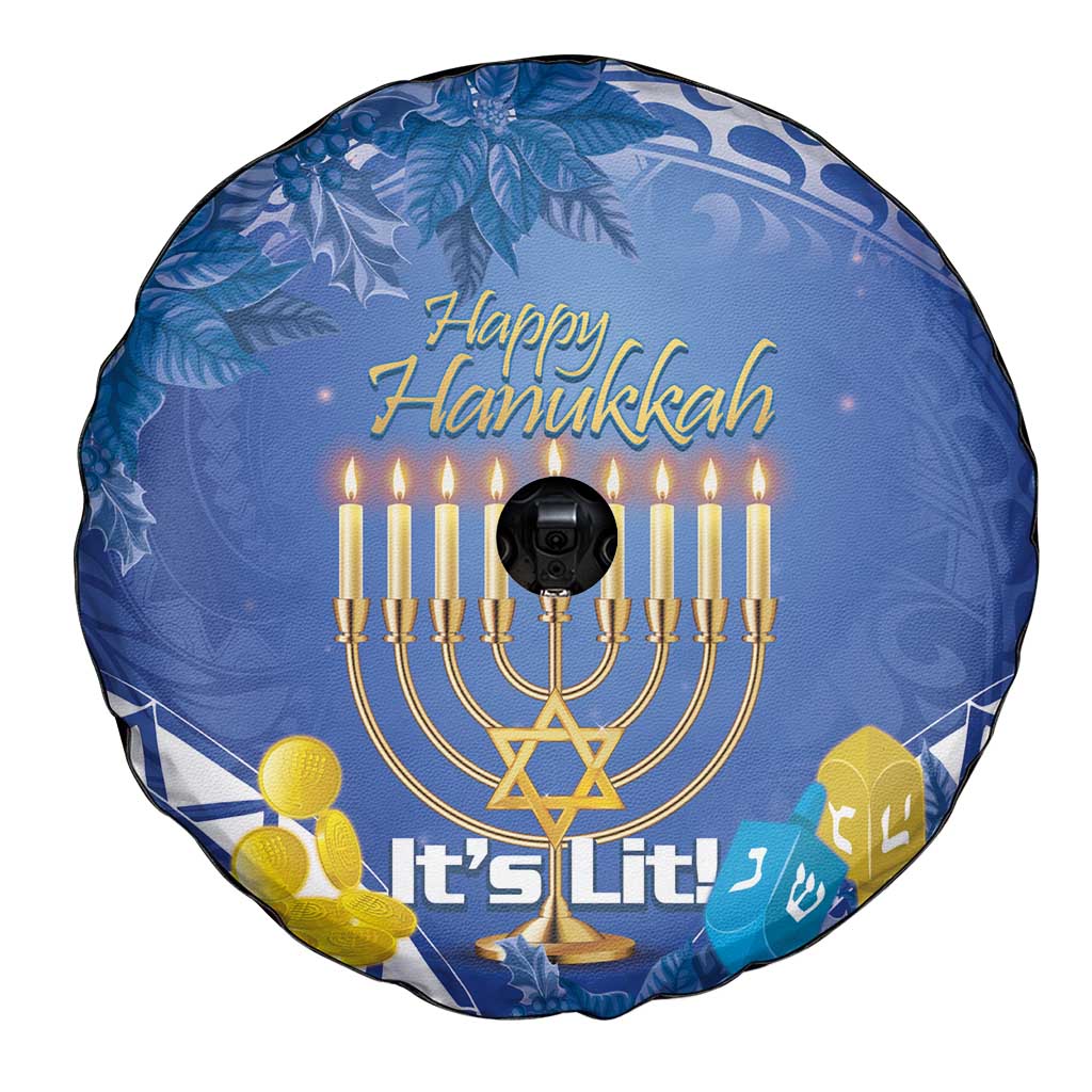 Hanukkah Jewish Festival Spare Tire Cover It's Lit - Polynesian Pattern LT14 - Polynesian Pride