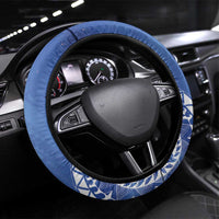 Hanukkah Jewish Festival Steering Wheel Cover It's Lit - Polynesian Pattern LT14 Universal Fit Blue - Polynesian Pride