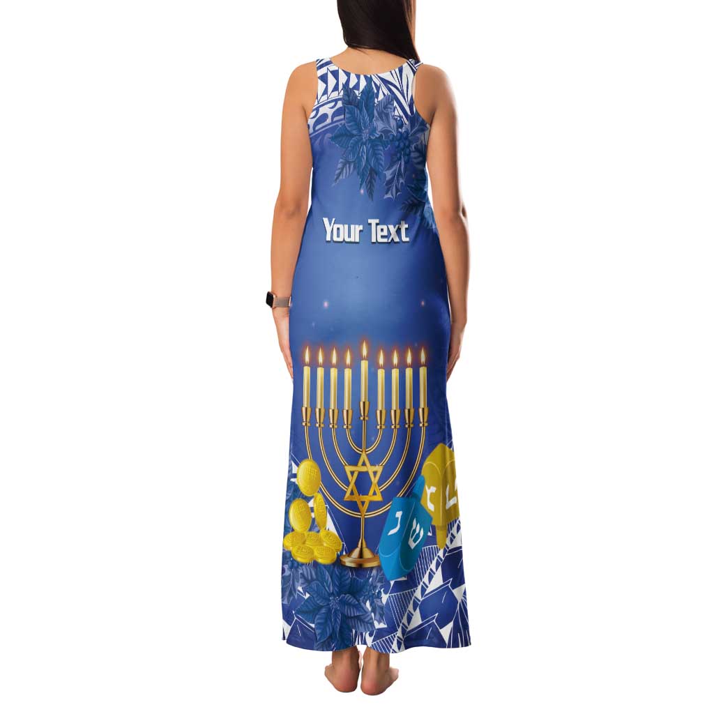 Personalised Hanukkah Jewish Festival Tank Maxi Dress It's Lit - Polynesian Pattern LT14 - Polynesian Pride