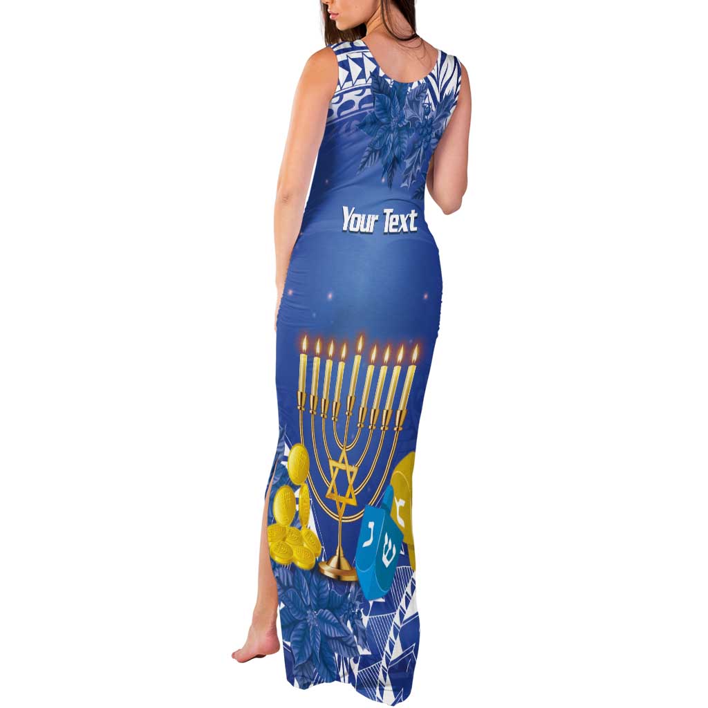 Personalised Hanukkah Jewish Festival Tank Maxi Dress It's Lit - Polynesian Pattern LT14 - Polynesian Pride