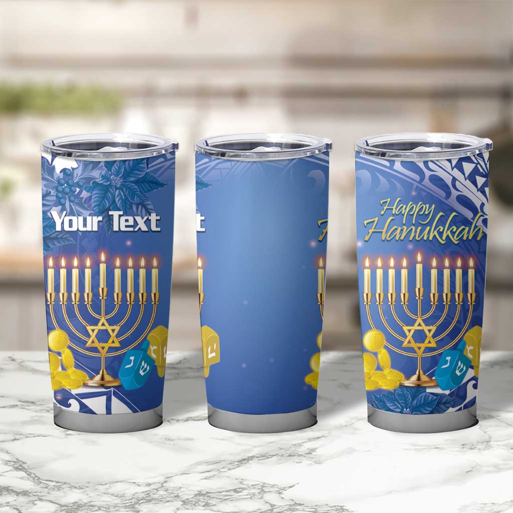 Personalised Hanukkah Jewish Festival Tumbler Cup It's Lit - Polynesian Pattern LT14 - Polynesian Pride