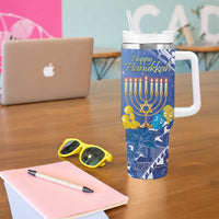 Personalised Hanukkah Jewish Festival Tumbler With Handle It's Lit - Polynesian Pattern LT14 - Polynesian Pride