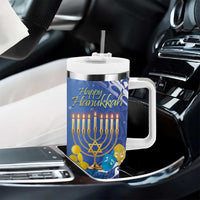 Personalised Hanukkah Jewish Festival Tumbler With Handle It's Lit - Polynesian Pattern LT14 - Polynesian Pride