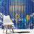 Hanukkah Jewish Festival Window Curtain It's Lit - Polynesian Pattern