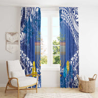 Hanukkah Jewish Festival Window Curtain It's Lit - Polynesian Pattern LT14 - Polynesian Pride