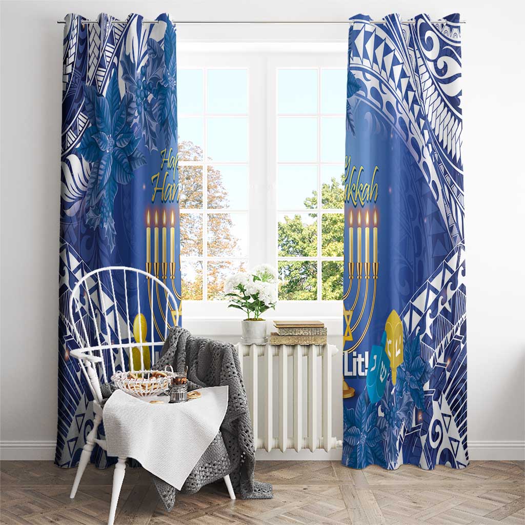 Hanukkah Jewish Festival Window Curtain It's Lit - Polynesian Pattern LT14 - Polynesian Pride
