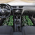 Green Aotearoa Car Mats Taniko Motifs With Paua Shell Kowhaiwhai