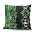 Green Aotearoa Pillow Cover Taniko Motifs With Paua Shell Kowhaiwhai - Polynesian Pride