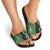 Green Aotearoa Slide Sandals Taniko Motifs With Paua Shell Kowhaiwhai - Polynesian Pride