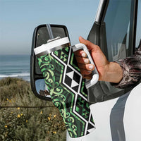 Green Aotearoa Tumbler With Handle Taniko Motifs With Paua Shell Kowhaiwhai LT14 - Polynesian Pride