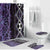 Purple Aotearoa Bathroom Set Taniko Motifs With Paua Shell Kowhaiwhai - Polynesian Pride