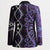 Purple Aotearoa Blazer Taniko Motifs With Paua Shell Kowhaiwhai - Polynesian Pride