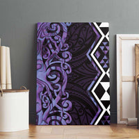 Purple Aotearoa Canvas Wall Art Taniko Motifs With Paua Shell Kowhaiwhai LT14 - Polynesian Pride