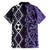 Purple Aotearoa Family Matching Puletasi and Hawaiian Shirt Taniko Motifs With Paua Shell Kowhaiwhai