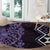 Purple Aotearoa Round Carpet Taniko Motifs With Paua Shell Kowhaiwhai