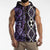 Purple Aotearoa Sleeveless Zip Hoodie Taniko Motifs With Paua Shell Kowhaiwhai - Polynesian Pride