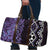 Purple Aotearoa Travel Bag Taniko Motifs With Paua Shell Kowhaiwhai - Polynesian Pride