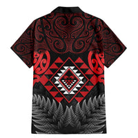 Aotearoa Kiwi Taniko Family Matching Mermaid Dress and Hawaiian Shirt Silver Fern With Maori Koru Pattern