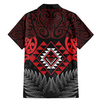 Aotearoa Kiwi Taniko Family Matching Summer Maxi Dress and Hawaiian Shirt Silver Fern With Maori Koru Pattern